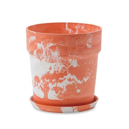 新品 ポッシュリビング 植木鉢 アーバンプランツポット 約φ26.5×H28cm キャロット/ミルク 81146