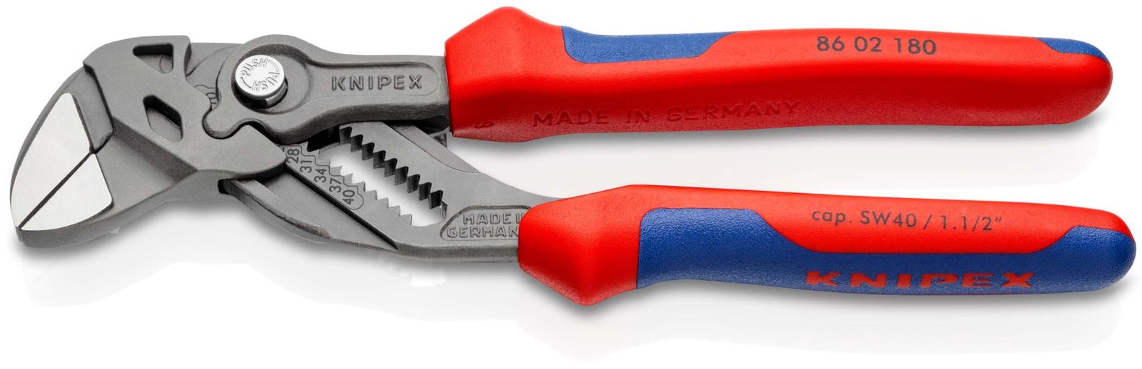 新品 ＫＮＩＰＥＸ プライヤーレンチ コンフォートハンドル １８０ｍｍ 8602-180