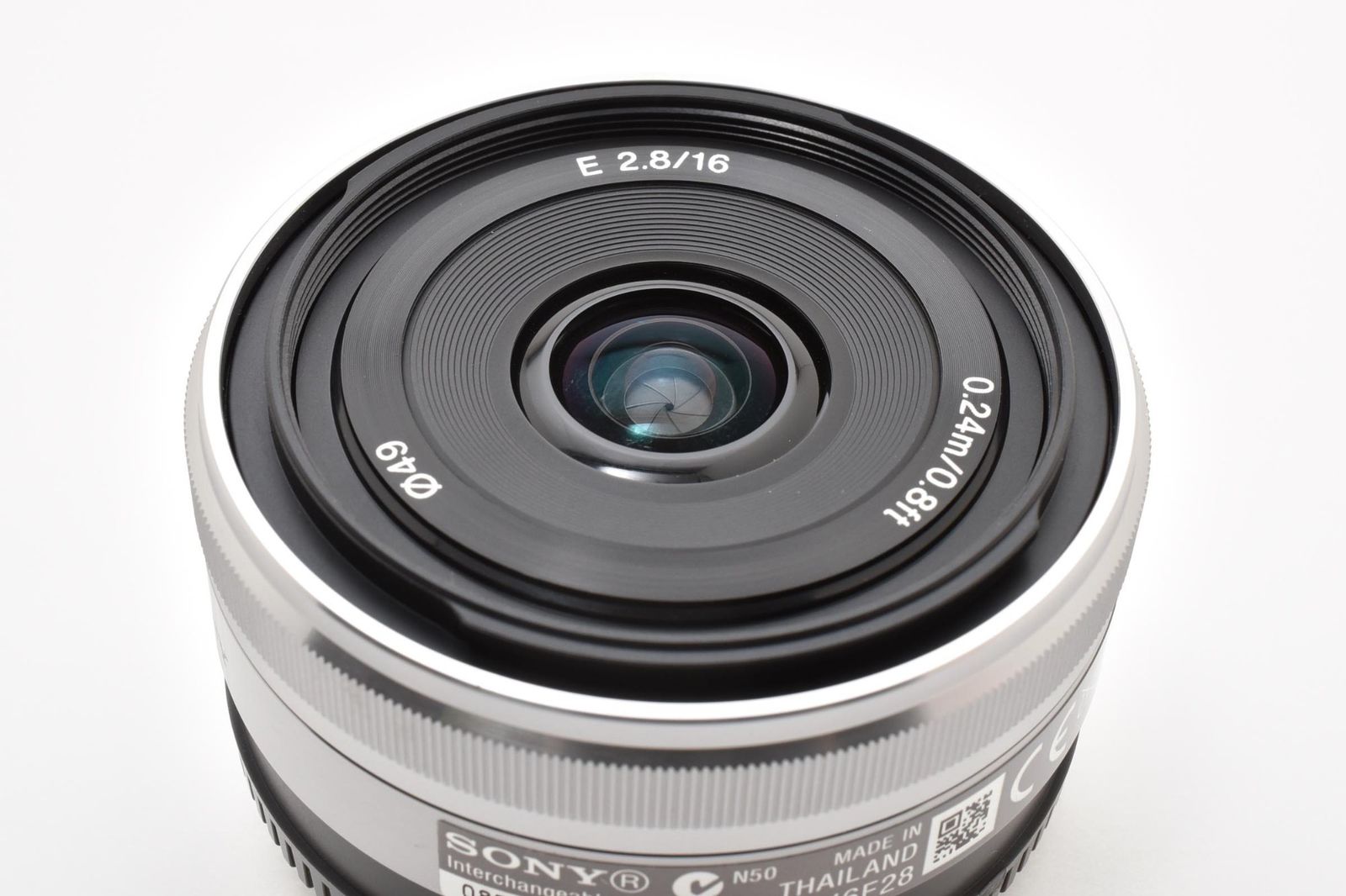 実用美品 Sony ソニー E 2.8 16mm SEL16F28 シルバー AFレンズ #4185-6