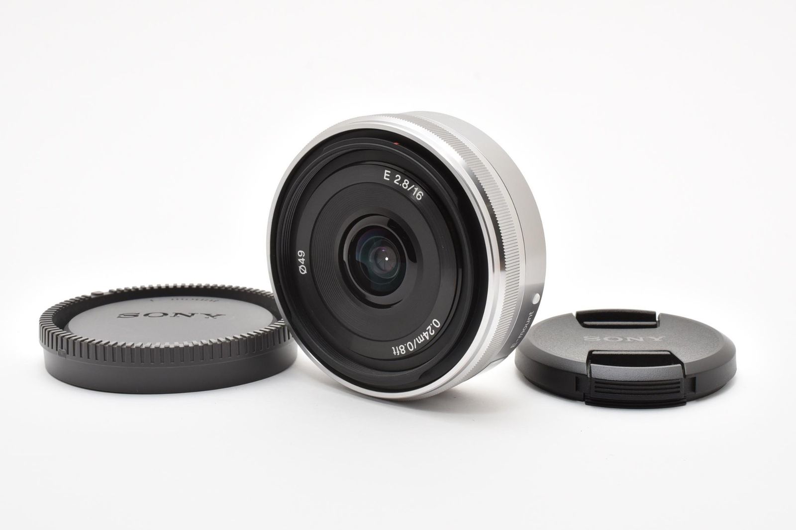 実用美品 Sony ソニー E 2.8 16mm SEL16F28 シルバー AFレンズ #4185-6