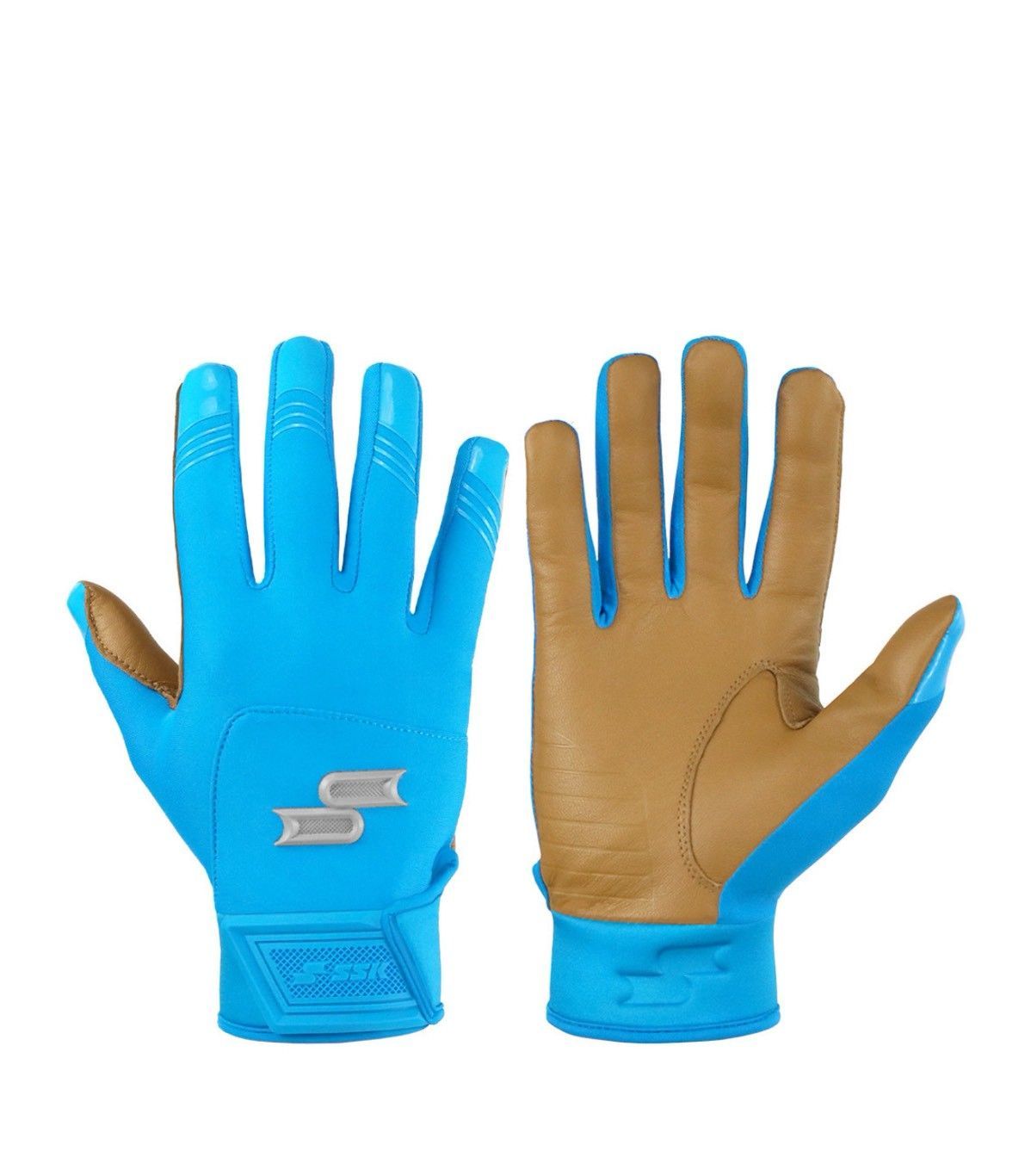 【人気モデル】SSK USA ジュニア用　プレミアム バッティンググローブ 両手 野球用 フィット感抜群　SSK X1 Color Rush Adult Baseball Batting Gloves　COLUMBIA