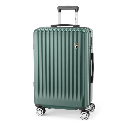 [New Trip] スーツケース キャリーケース ストッパー付き 機内持ち込み 軽量 大型 S/M/Lサイズ キャリーバッグ 耐衝撃 大容量 ファスナータイプ 静音 ダブルキャスター TSAロック 海外 旅行 ビジネス 出張 (グリーン、Sサイズ/機内持ｍａ