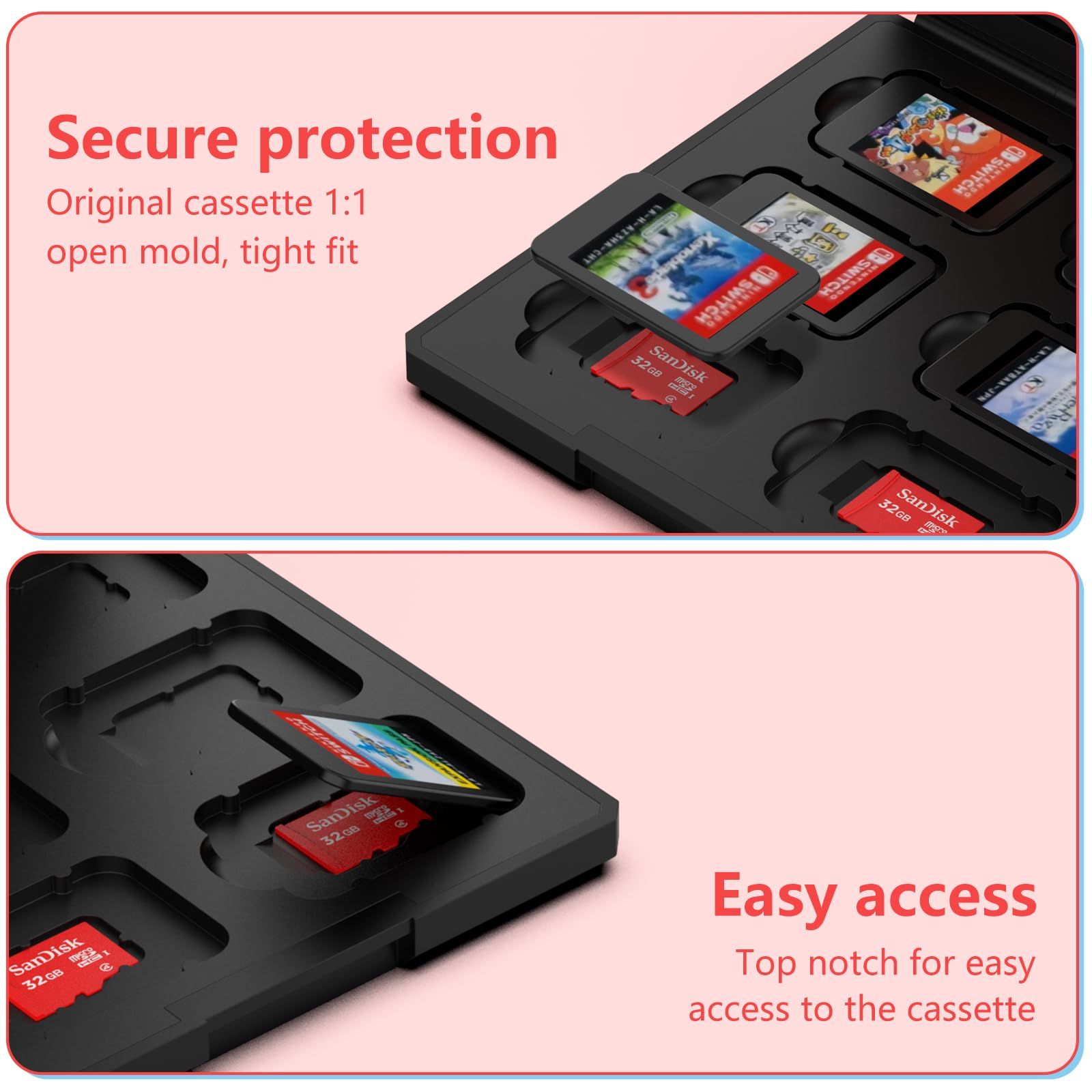新品 GeeRic 12枚 ゲームカード 収納ボックス スイッチ 対応 ソフト