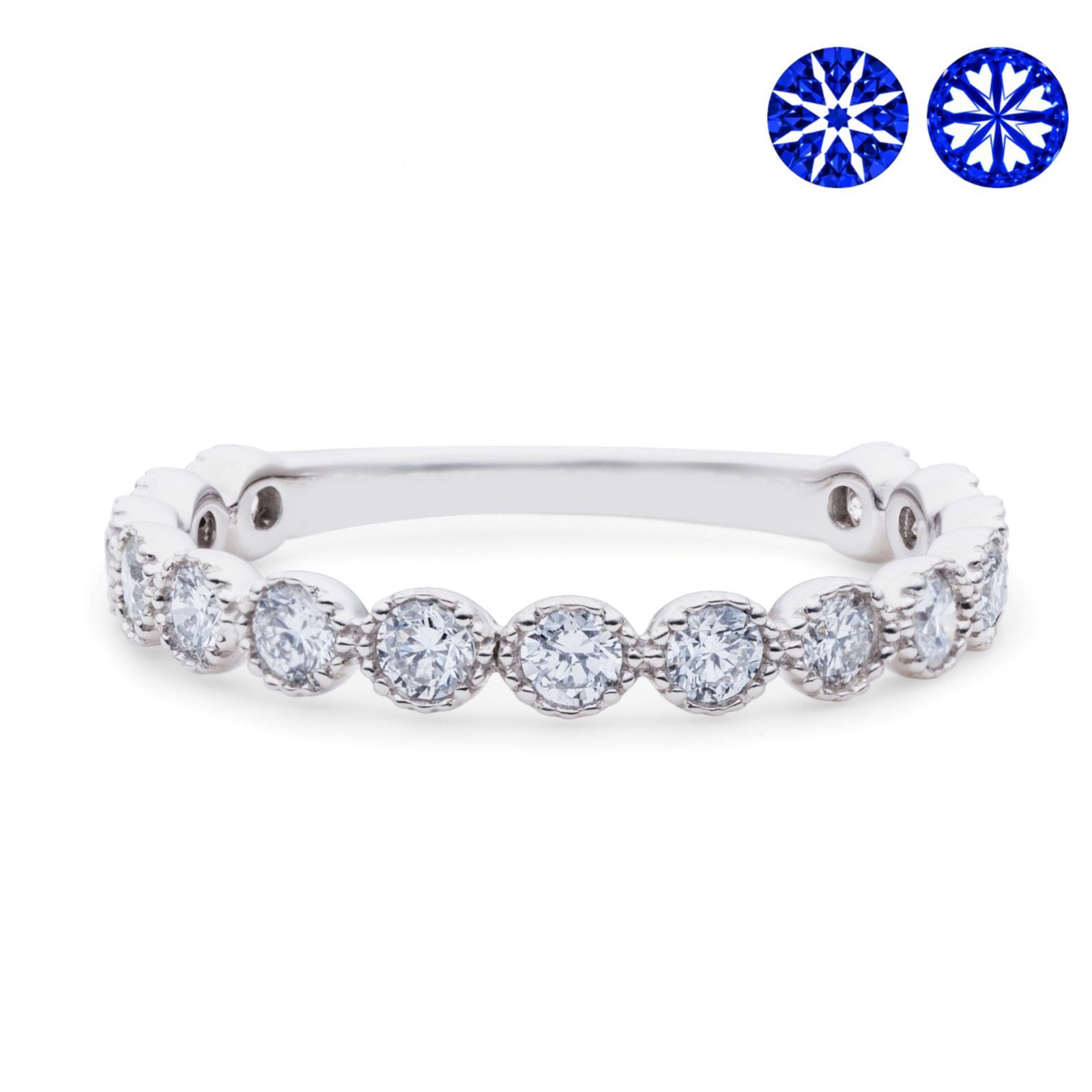 ❤️13号 プラチナ ダイヤモンド 0.55ct H&C エタニティリング 指輪