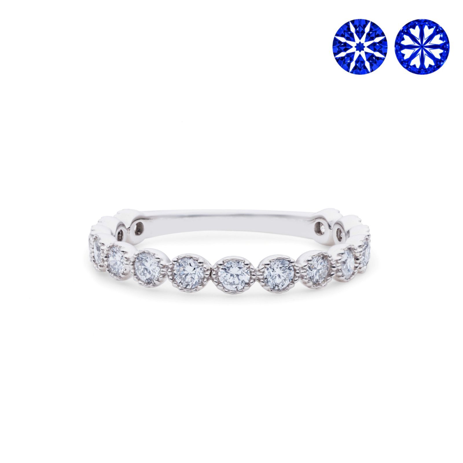 ❤️13号 プラチナ ダイヤモンド 0.55ct H&C エタニティリング 指輪 