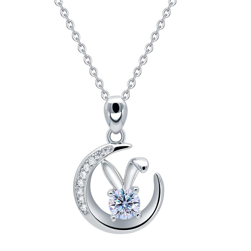 [Angel's Closet] ネックレス レディース ジュエリー 【 ダイヤモンド より輝く ジュエリー 】 モアッサナイト ネックレス ペンダント 0.5ct シルバー925 5層プラチナコーティング ギフト 彼女 誕生日 プレゼント 母の日 人気 ギフ