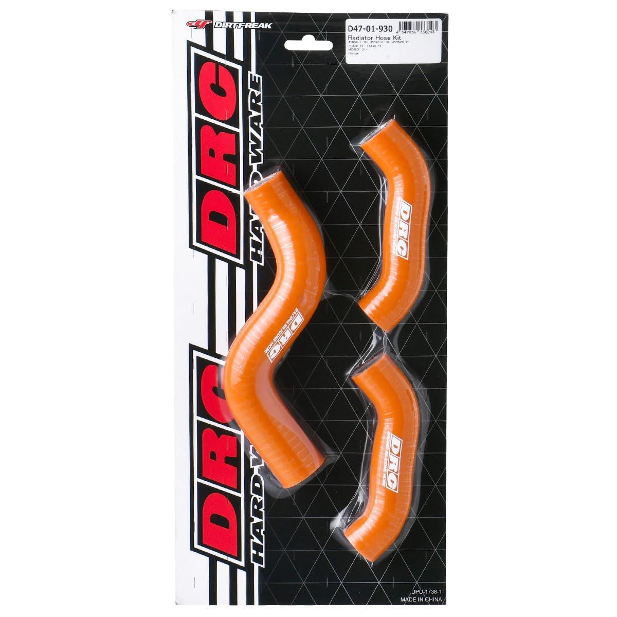 新品 ディーアールシー(DRC) KTM 450SX-F450XC-F450SMR HUSQVARNA FC450FX450 GASGAS MC450F ラジエターホースキット オレンジ 多層構造 高耐圧 高耐熱 -40度から260度対応 F6036