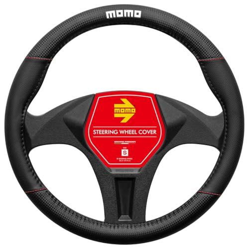 MOMO モモ CARBON カーボン ハンドルカバー ステアリングカバー ITALY イタリア ミラノ Sサイズ レッドAR 9b06e759