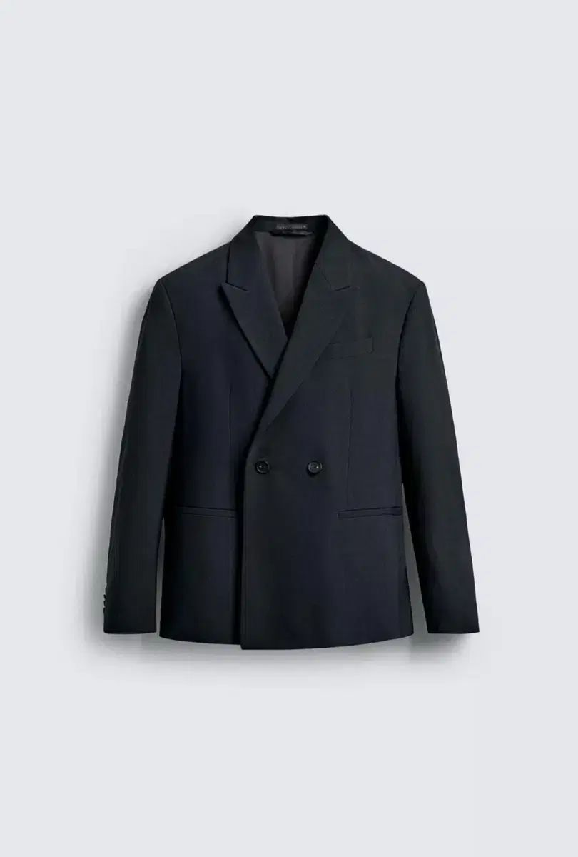 (新品) ZARA ザラ ストライプ スーツ ダブル ブレ—スト ブレーザー 48