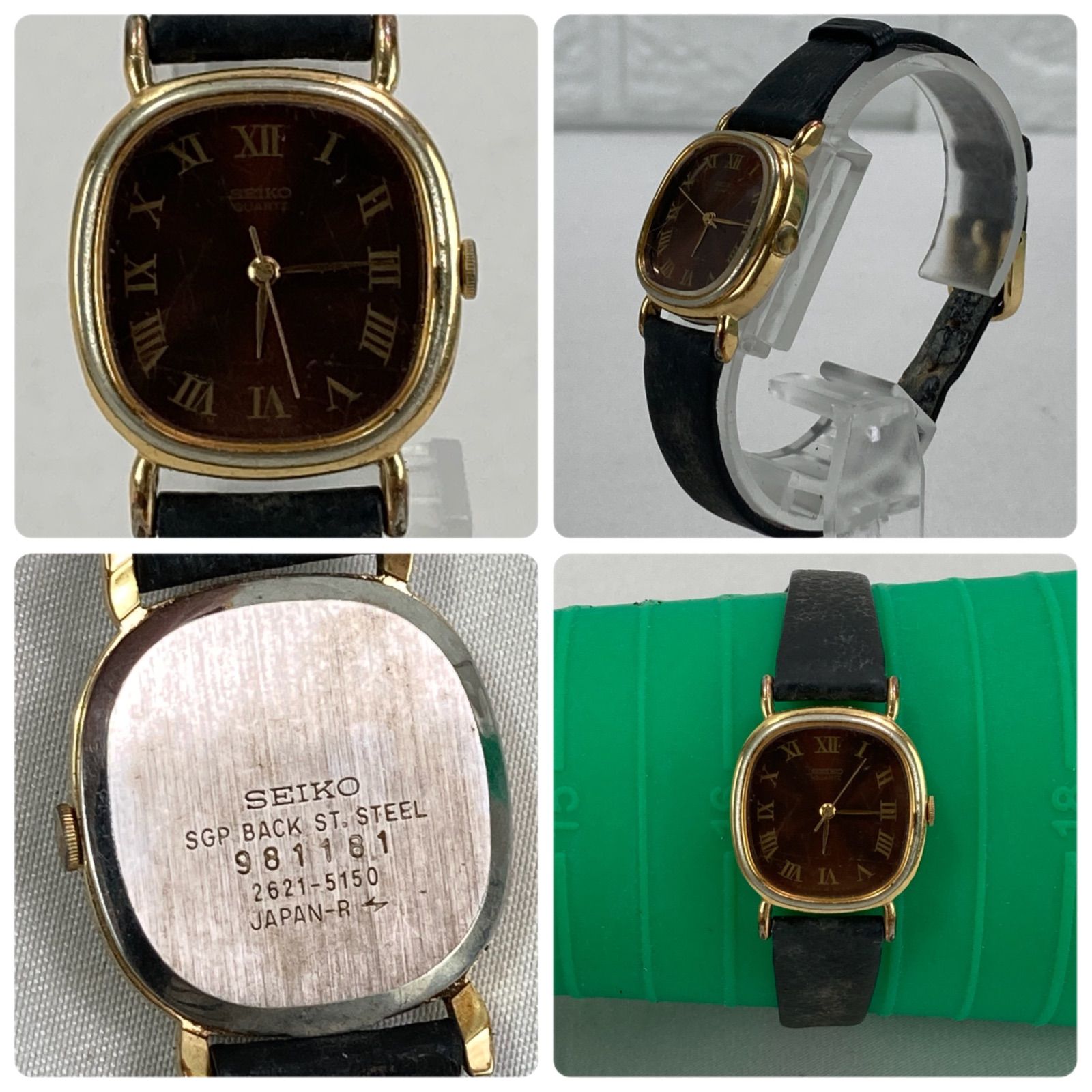 新品電池交換済み 】SEIKO セイコー クォーツ 2針 腕時計 タンク 