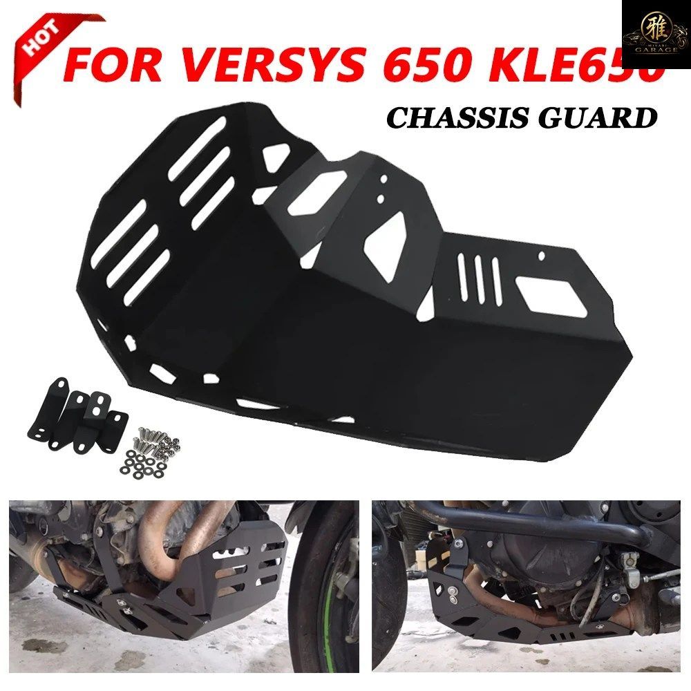 KAWASAKI VERSYS 650 KLE650 KLE 650 2015 2021 MOTORCYCLE ENGINE CHASSIS PROTECTION COVER GUARD SKID PLATE BELLY PAN PROTECTOR