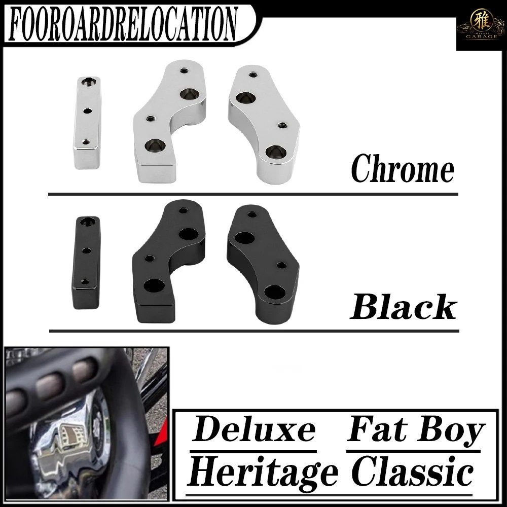 ? HARLEY- SOFTAIL SLIM FAT BOY DELUXE HERITAGE CLASSIC FLOORBOARD RELOCATORS FL FLSL FLFBS FLHCS FLDE FLFB FLHC