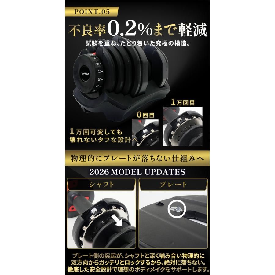 【新品・未使用】 ダンベル 可変式 40kg 40キロ 1個 可変式ダンベル 40kg 多機能 17段階調節 アジャスタブルダンベル