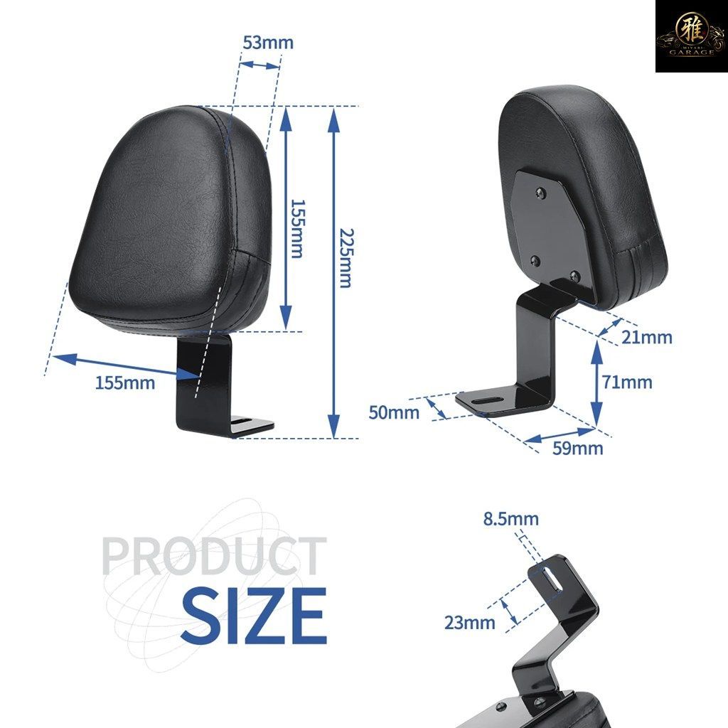 MOTORCYCLE BACKREST IS HONDA REBEL CMX300 2017-2022 DRIVER'S BACKREST CMX500 CM300/500