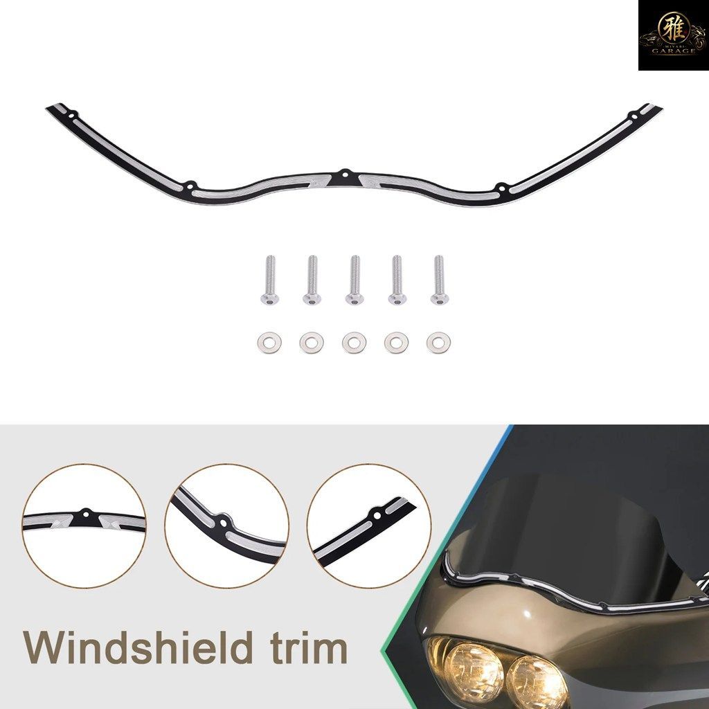 MOTORCYCLE BATWING FAIR WINDSHIELD WINDSCREEN TRIM HARLEY ROAD GLIDE FLTR 1997-2013 2012 2011 2010 2006 - 09