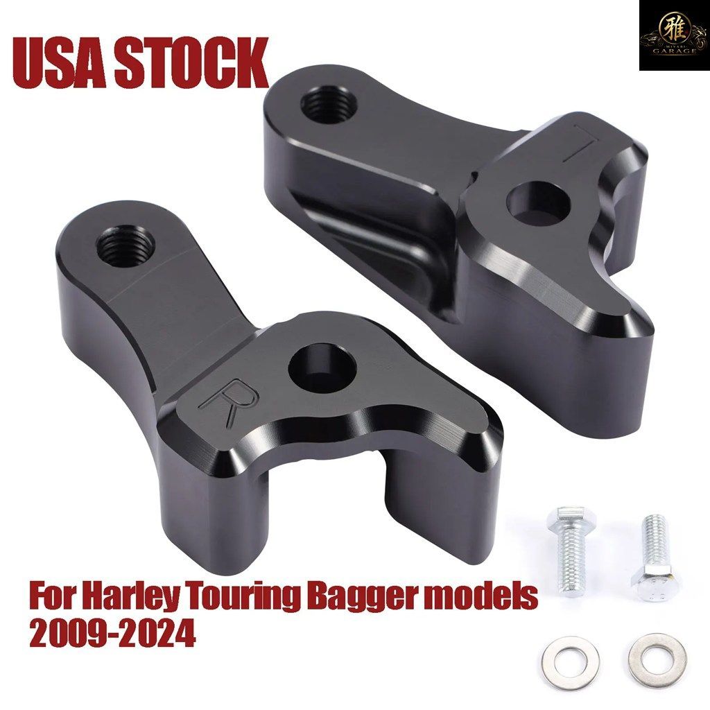 1インチ LOWERING BLOCKS KIT HARLEY TOURING ROAD GLIDE STREET GLIDE ROAD KING ELECTRA GLIDE CLASSIC FLHXS FLHRXS FLTRXS 2009-2024