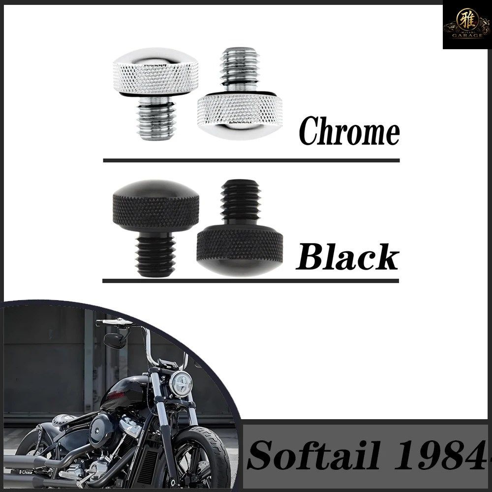 HARLEY SOFTAIL 1984-2007 FAT BOY HERITAGE DELUXE NIGHT TRAIN STANDARD MOTORCYCLE KNURLED SEAT BOLT KIT