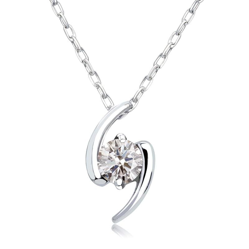 [ララクリスティー] ネックレス サターン ダイヤモンド 1粒 0.1ct プラチナ PT900 lp51-0006-pt