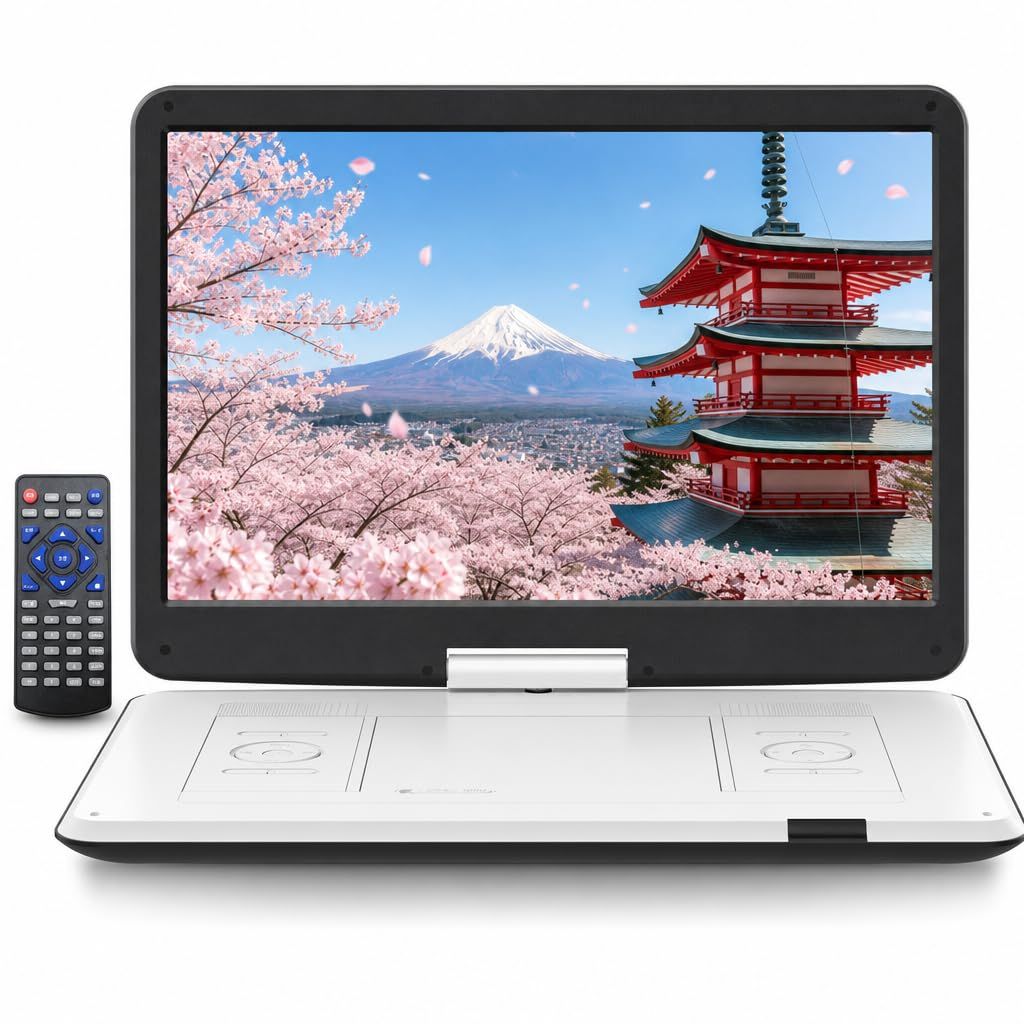 新品】【新機種?15.6インチHD大画面】ポータブルDVDプレーヤー 17.9型