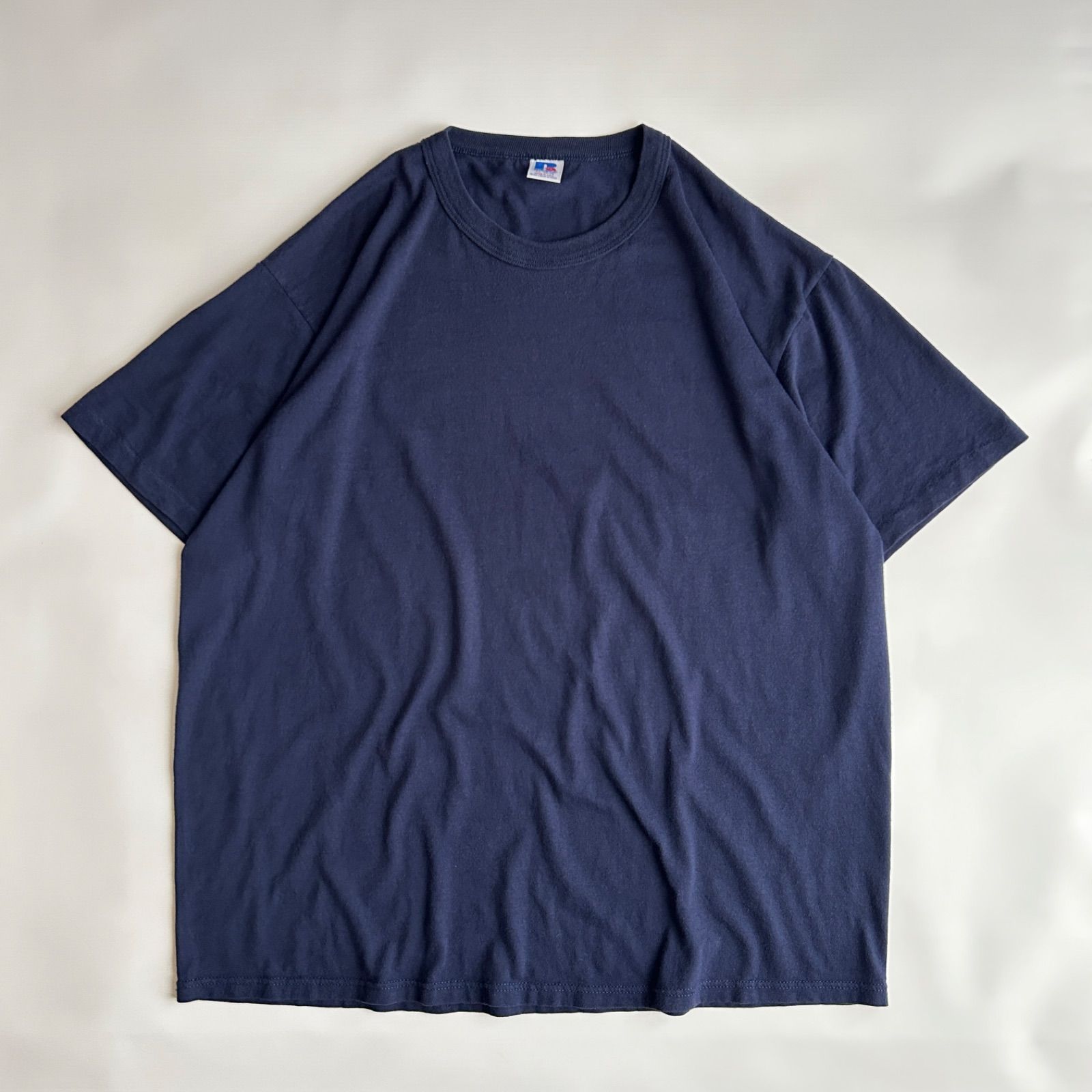 90s RUSSELL ATHLETIC ラッセルアスレチック 無地Tシャツ USA製 袖シングルステッチ ソリッド ノームコア