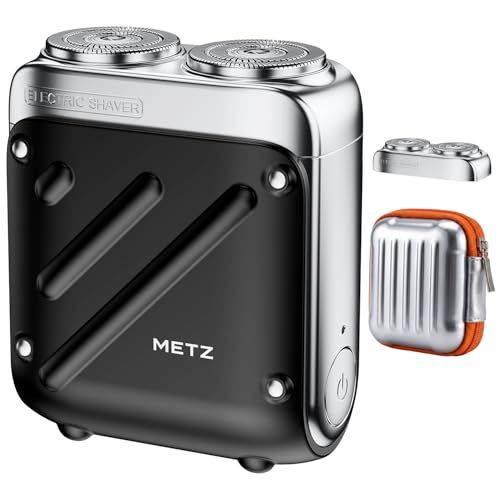 METZ (メッツ) ひげそり 電動シェーバー 【2026改良型・替刃付き】 メンズ シェーバー 小型 電気シェーバー 髭剃り 電動 しぇーばー 男性 回転式 コンパクト トラベル 旅行用 持ち運び 超軽量 携帯 タイプc 充電式 IPX7防 06f964f3