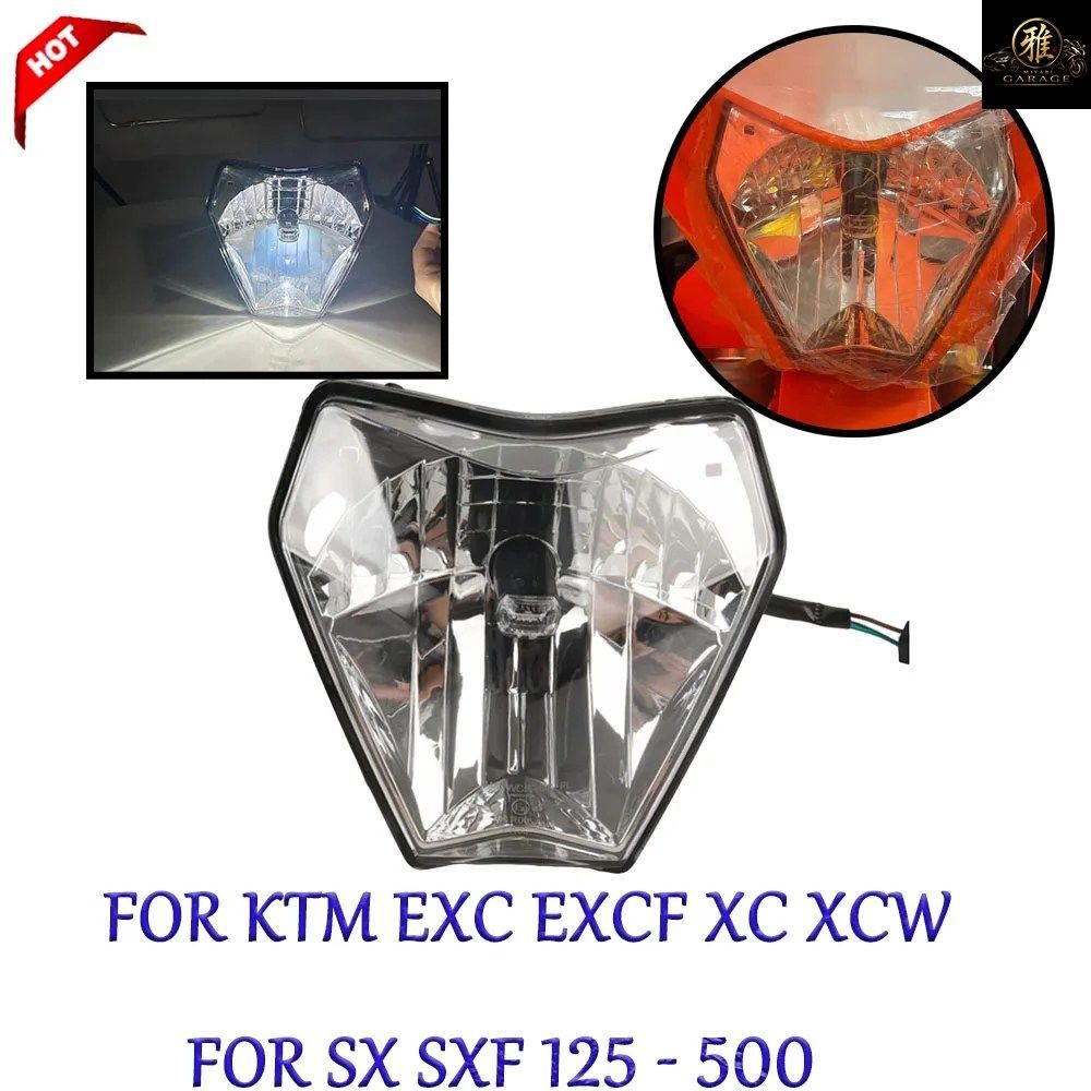 MOTORCYCLE HEADLIGHT HEADLAMP HEAD LIGHT LAMP KTM EXC EXCF XC XCW SX SXF 125 - 500 2024 - 26 ENDURO