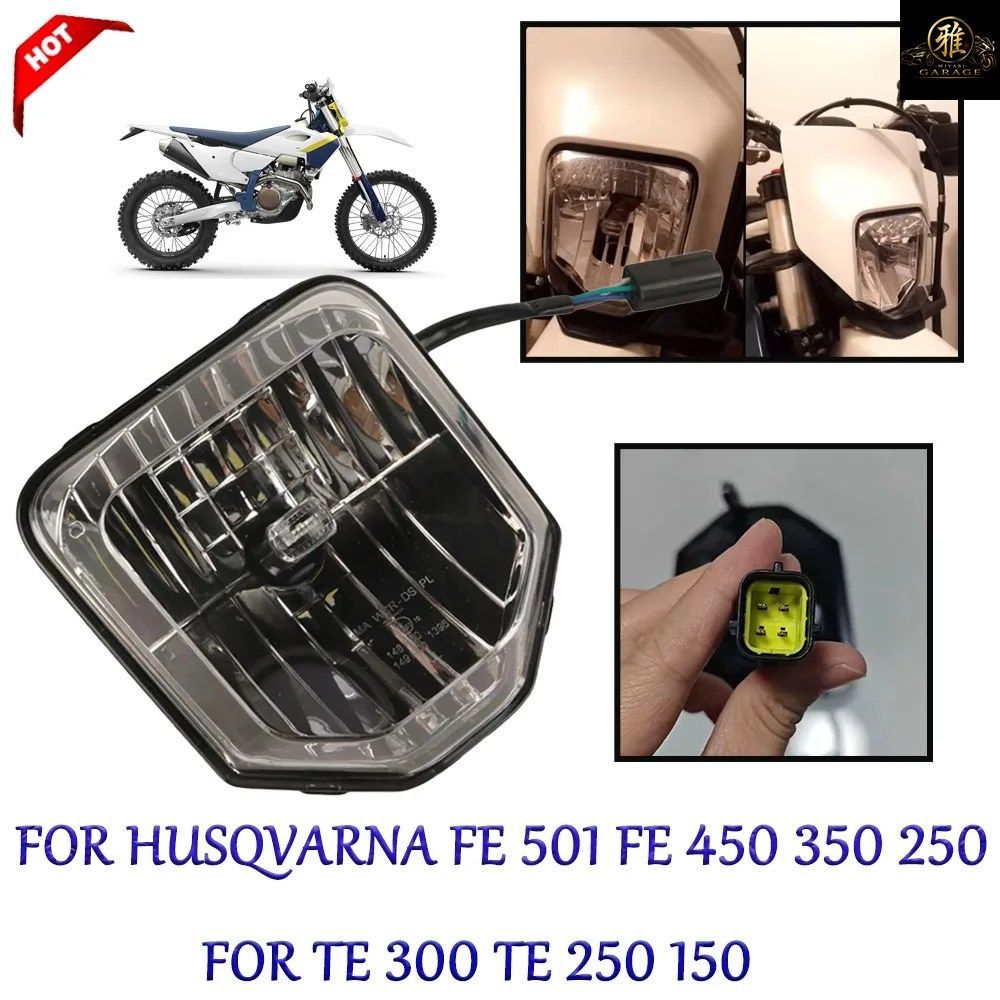 MOTORCYCLE LED HEADLIGHT LAMP HEAD LIGHT HEADLAMP HUSQVARNA FE 501 FE 450 350 250 TE 300 TE 250 150 2025 2024