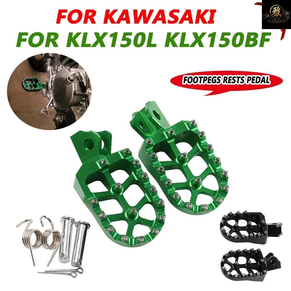 MOTORCYCLE FOOTREST FOOTPEGS FOOT PEGS RESTS PEDAL KAWASAKI KLX150L KLX150BF KLX150 KLX 150 L BF KLX 150L 150BF
