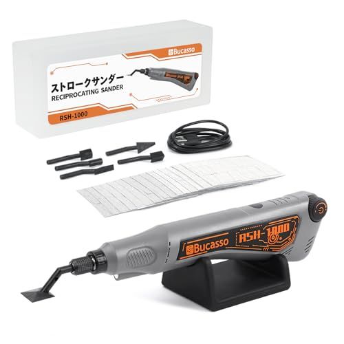ストロークサンダー バッテリー式 LEDライト搭載 無段階調速 最大8000回/分 プラモデルヤスリセット 先端アーバー6種 ヤスリペーパー 5種計15枚 ヤスリ加工、仕上げ、DIYクラフトに最適 RSH-1000 (グレー)ma ストロークサンダー バッテリー式 LEDライト搭載 無段階調速 最大8000回/分 プラモデルヤスリセット 先端アーバー6種 ヤスリペーパー 5種計15枚 ヤスリ加工、仕上げ、DIYクラフトに最適 RSH-1000 (グレー)ma