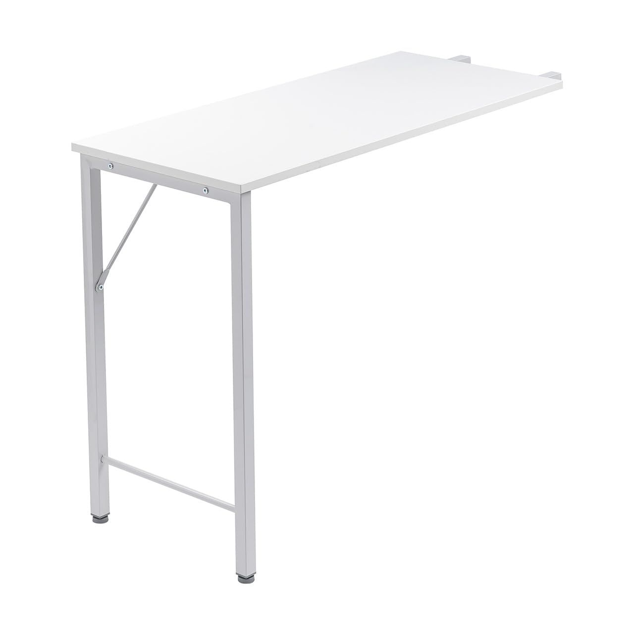 サンワダイレクト シンプルデスク専用サブデスク 幅40×奥行90cm 拡張テーブル L字 ホワイト 100-DESKF049Wｍａ