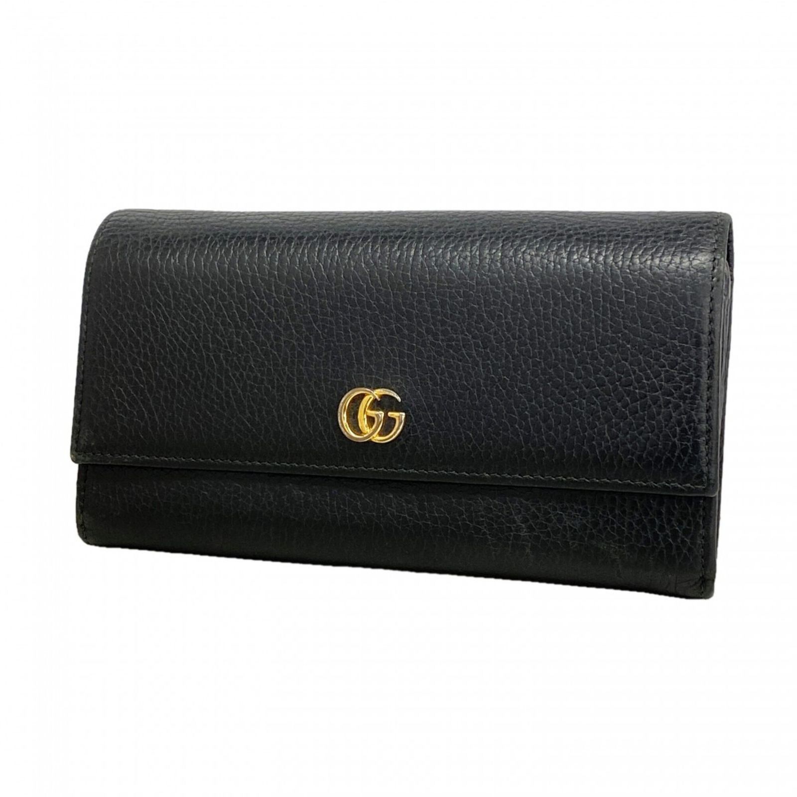 グッチ(Gucci) グッチ 長財布 GGマーモント 456116 レザー ブラック レディース