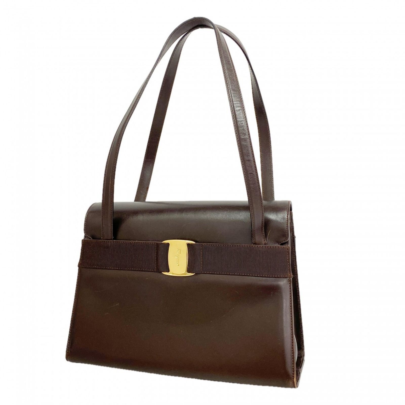 サルヴァトーレ・フェラガモ(Salvatore Ferragamo) サルヴァトーレフェラガモ ショルダーバッグ ヴァラ レザー ブラウン レディース