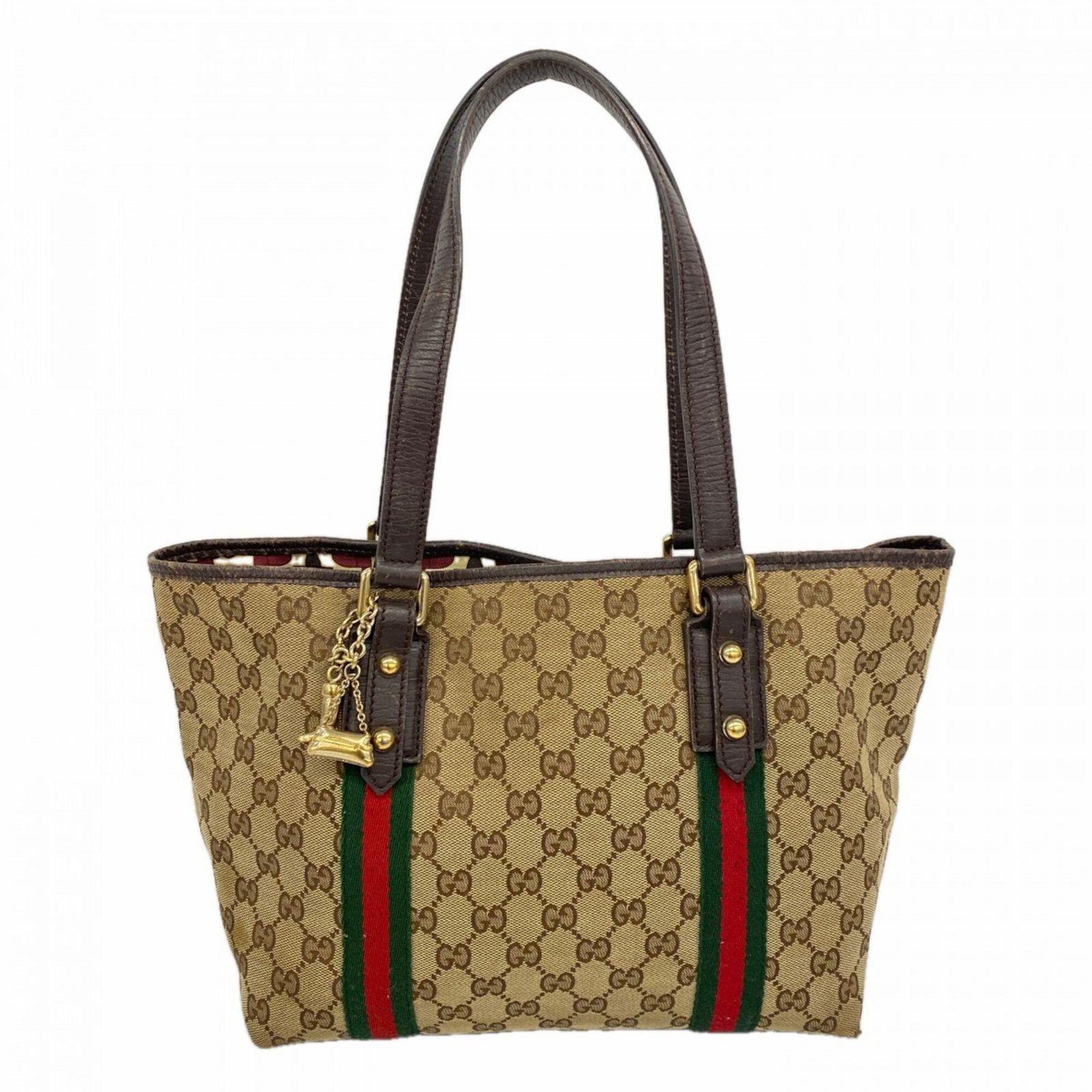 グッチ(Gucci) グッチ トートバッグ GGキャンバス シェリーライン 137396 キャンバス ブラウン シャンパンレディース