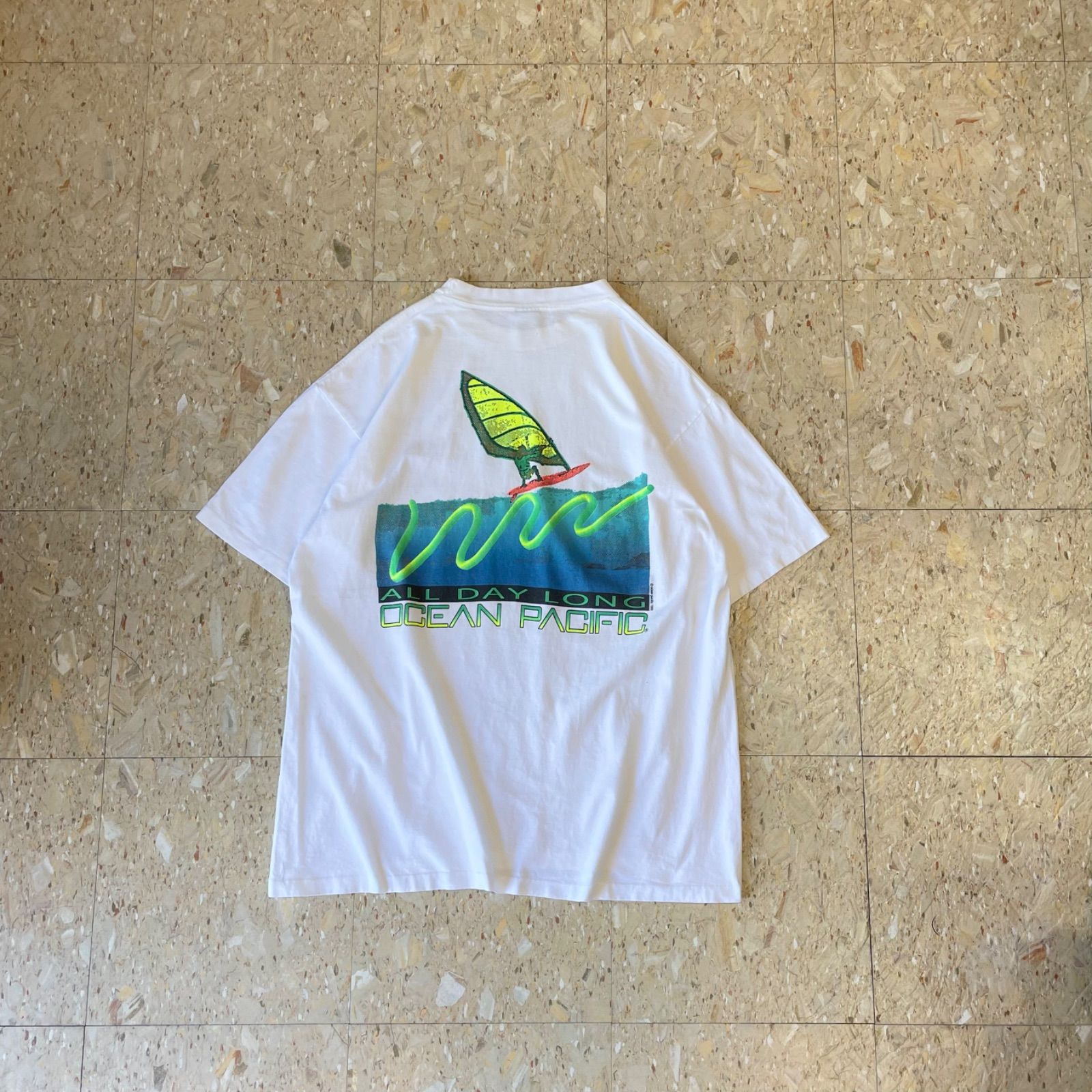 90s USA製 【Ocean Pacific】 OP オールドサーフ Tシャツ ホワイト size.XL