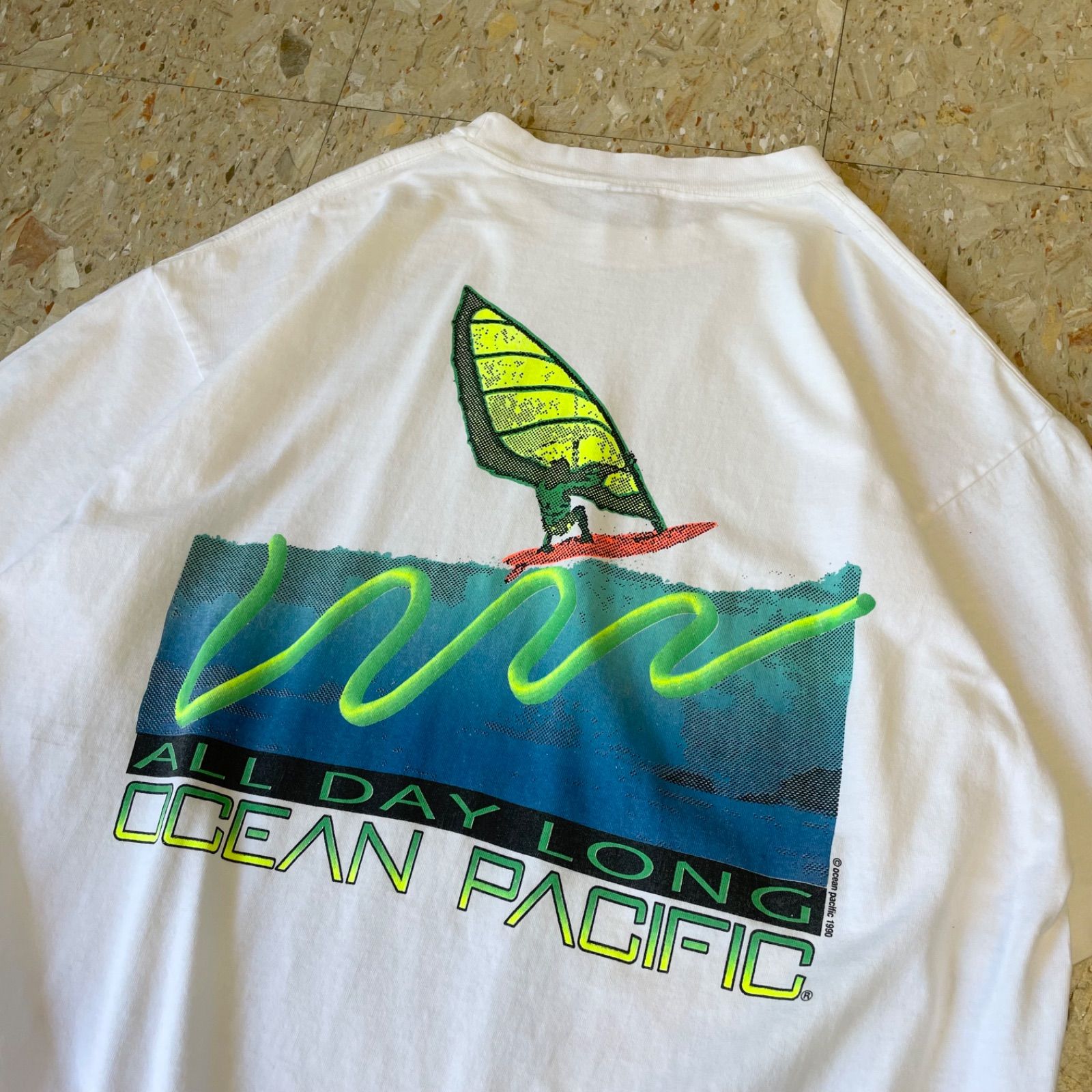 90s USA製 【Ocean Pacific】 OP オールドサーフ Tシャツ ホワイト