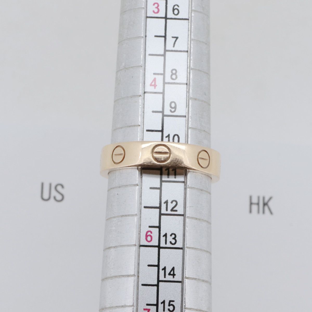 カルティエ ミニラブ リング 指輪 9号 ダイヤモンド 1P K18PG(18金