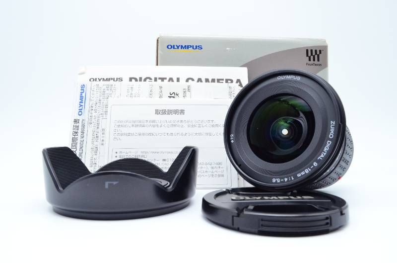 【極美品】OLYMPUS ZUIKO DIGITAL ED 9-18mm F4-5.6 超広角レンズ フォーサーズ 箱付 微細チリ程度