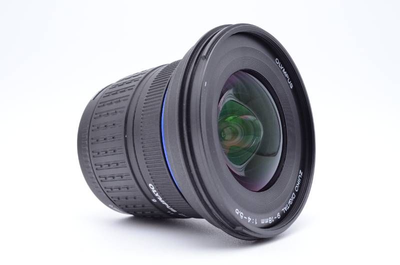 【極美品】OLYMPUS ZUIKO DIGITAL ED 9-18mm F4-5.6 超広角レンズ フォーサーズ 箱付 微細チリ程度