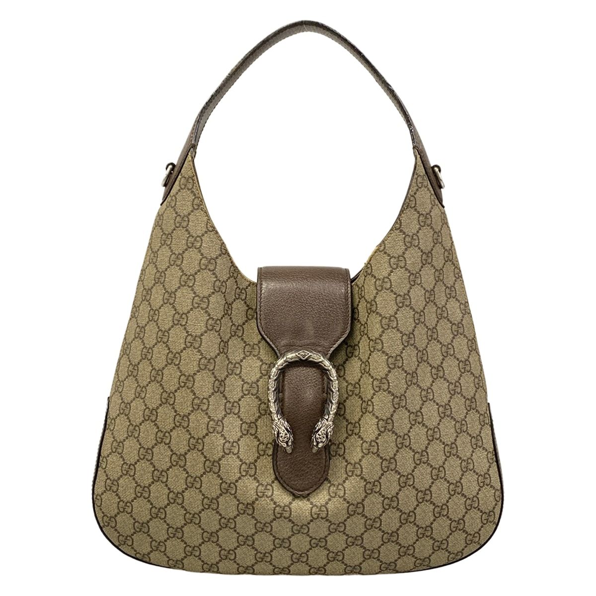 GUCCI(グッチ) ハンドバッグ ディオニュソス ミディアム ホーボー 446687 ダークブラウン×ベージュ×マルチ レザー