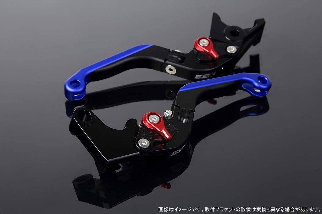 新品 SSK スピードラ アジャストレバーセット 可倒延長式 レバー本体カラー:マットブラック アジャスターカラー:マットレッド エクステンションカラー:マットブルー YAMAHA XMAX