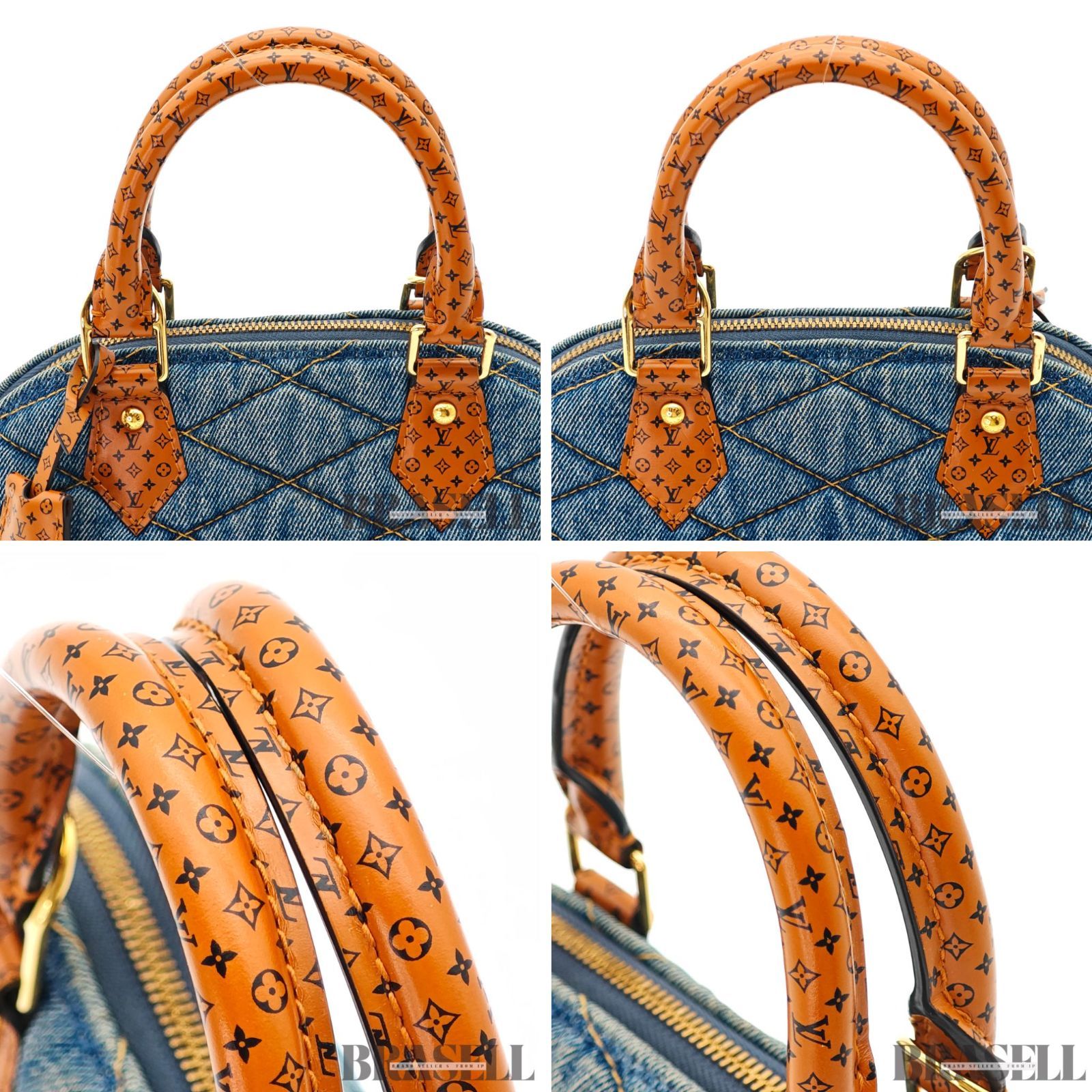 LOUIS VUITTON アルマBB デニム M55048 バッグ ハンドバッグ ブルー レディース ショルダーストラップ パドロック 鍵