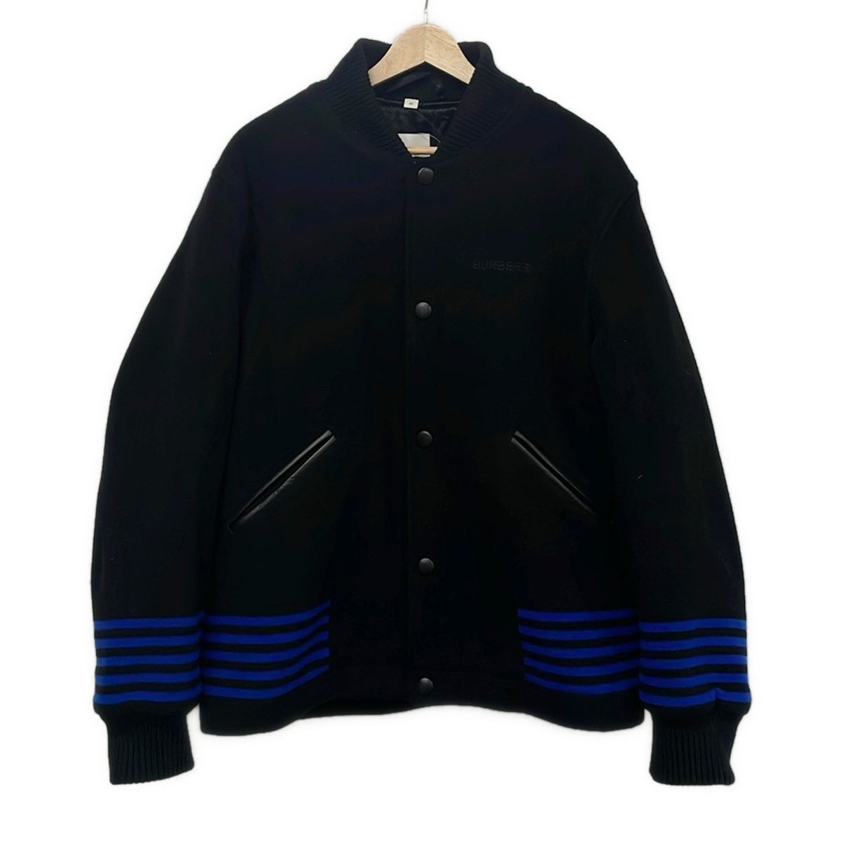 BURBERRY LONDON ENGLAND(バーバリーロンドンイングランド) ブルゾン サイズ52 メンズ美品 - 黒×ブルー 長袖/冬/ウール 34,645円