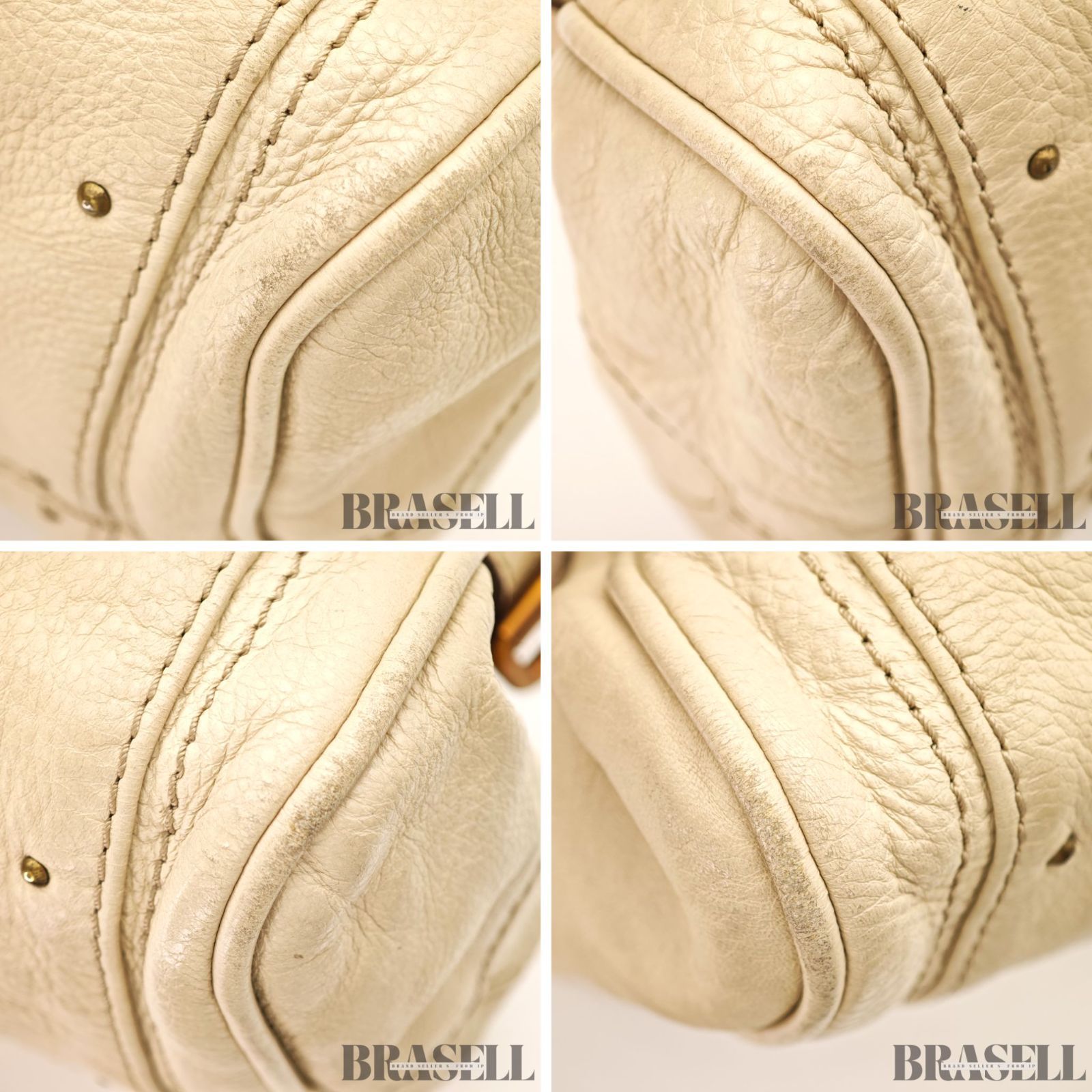 Chloe クロエ パディントン 7ESA02-7E422 バッグ ハンドバッグ 横長 筒 ミニバッグ付き アイボリー レディース パドロック 鍵 保存袋