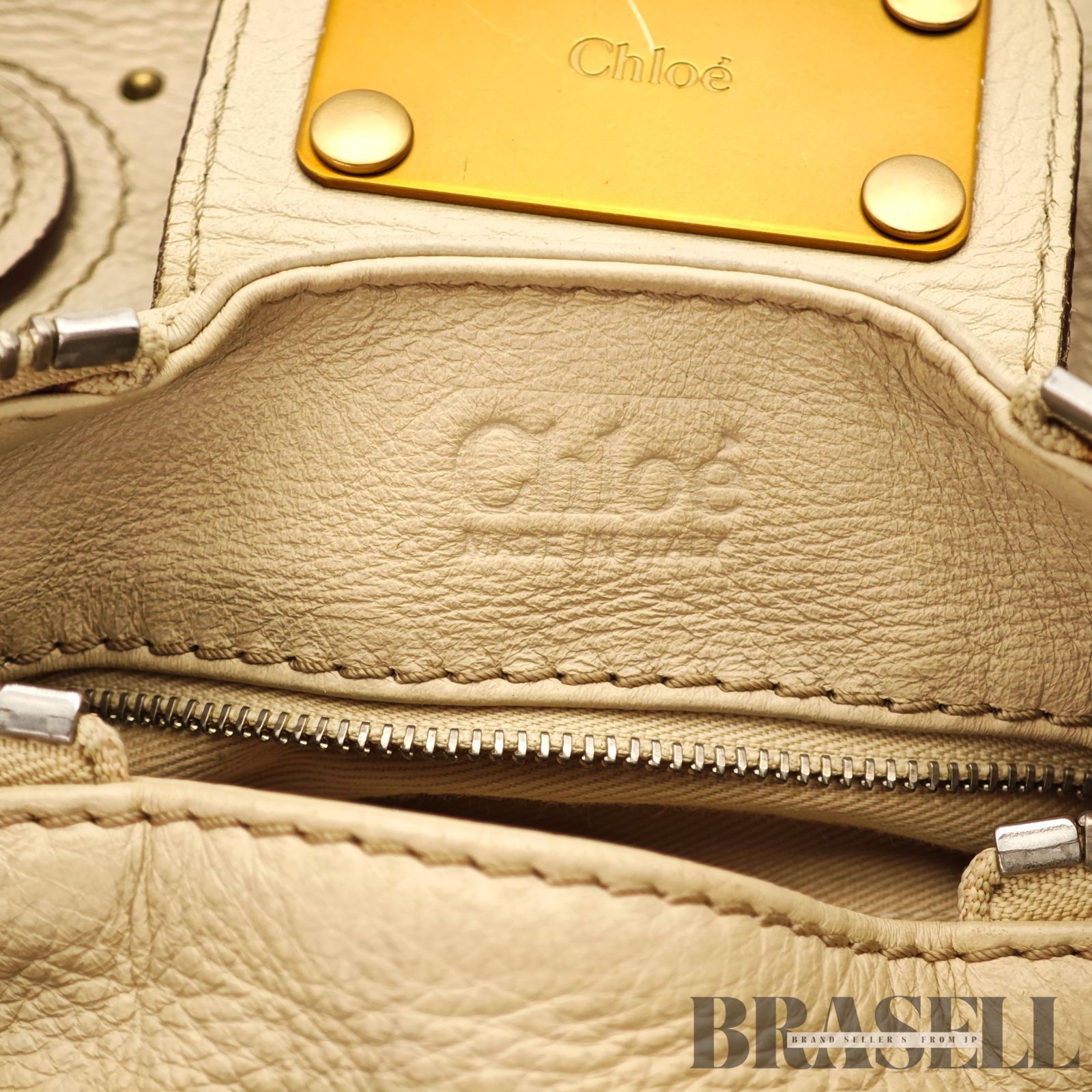 Chloe クロエ パディントン 7ESA02-7E422 バッグ ハンドバッグ 横長 筒 ミニバッグ付き アイボリー レディース パドロック 鍵 保存袋