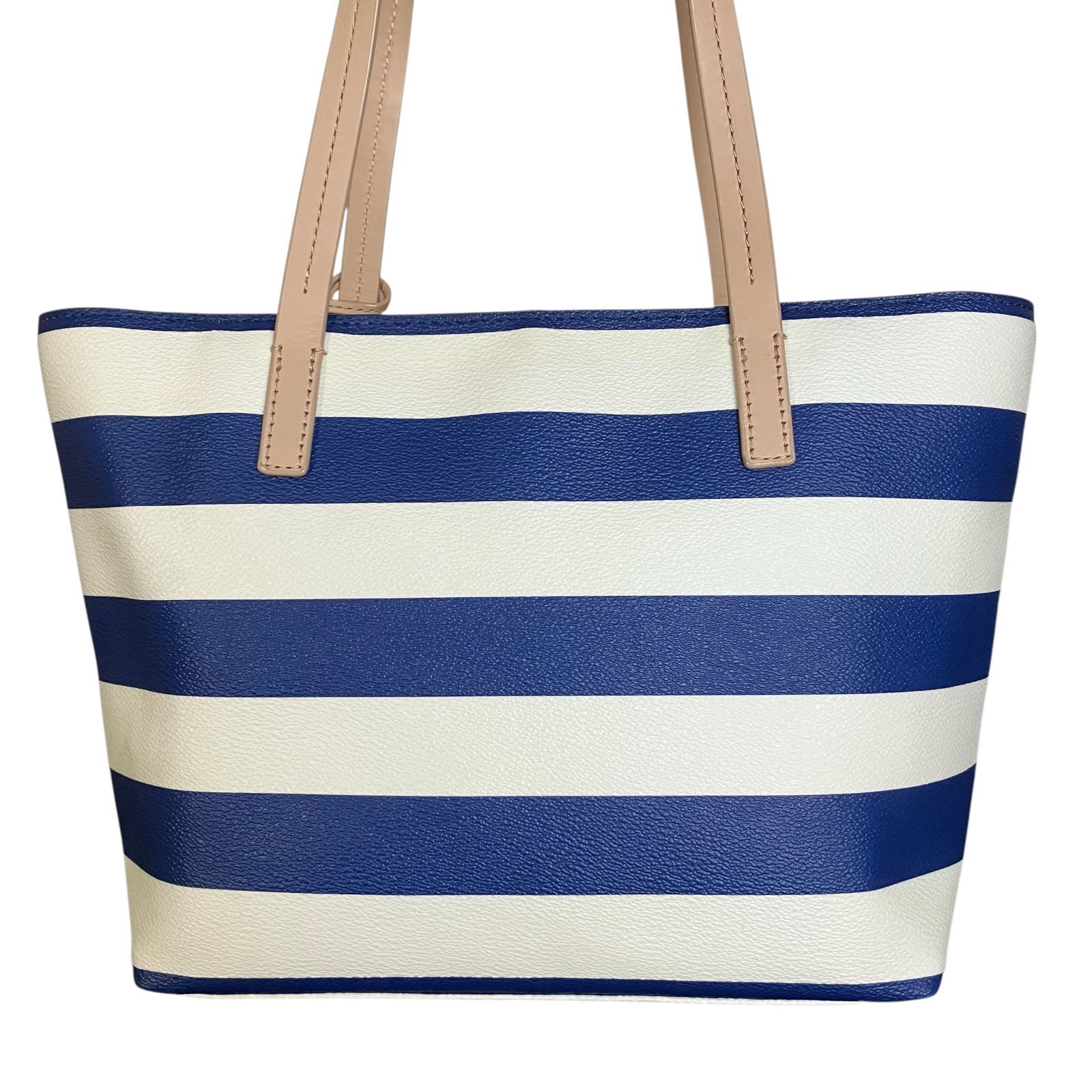 kate spade ケイトスペード ボーダー PVCレザー トートバッグ kate 