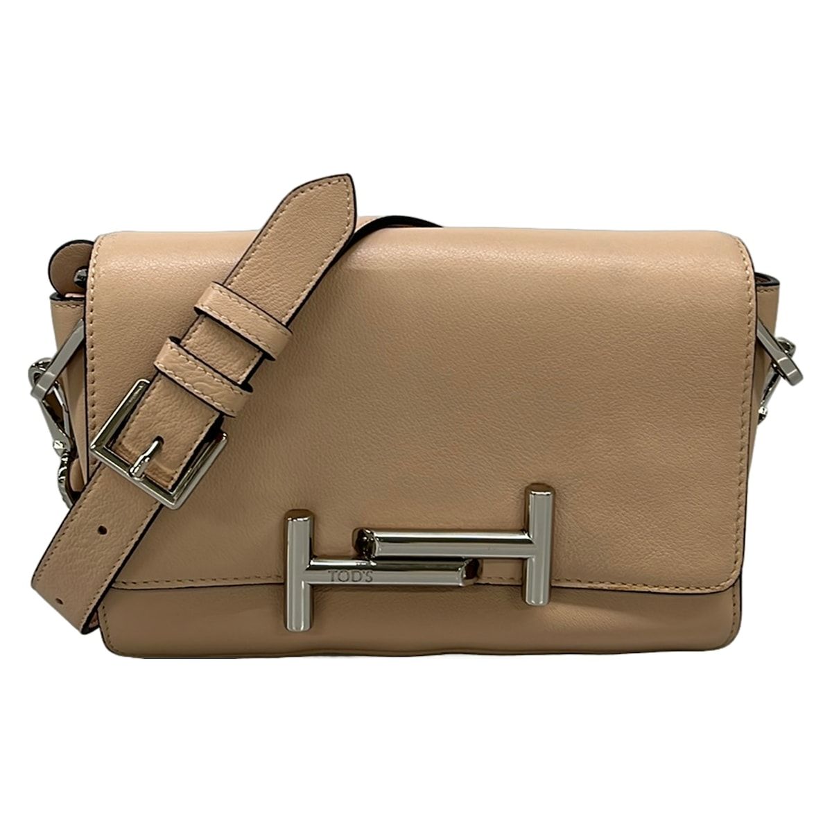 TOD'S(トッズ) ショルダーバッグ ダブルT ベージュ レザー 30,095円