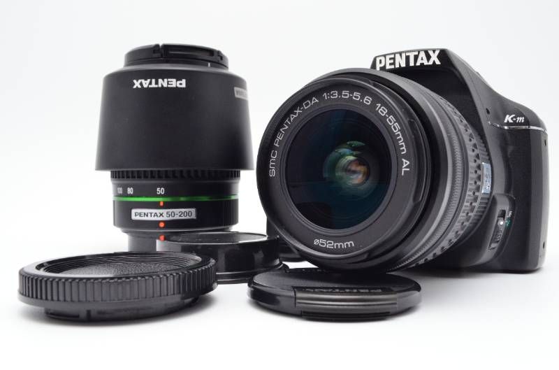 ダブルレンズ】PENTAX K-m ブラック smc PENTAX-DA 18-55mm AL 50