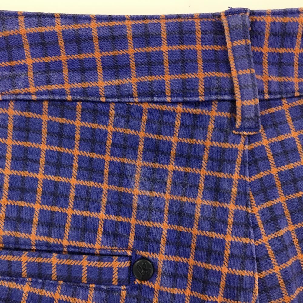 美品】ルコックゴルフ ショートパンツ パープル×オレンジ チェック