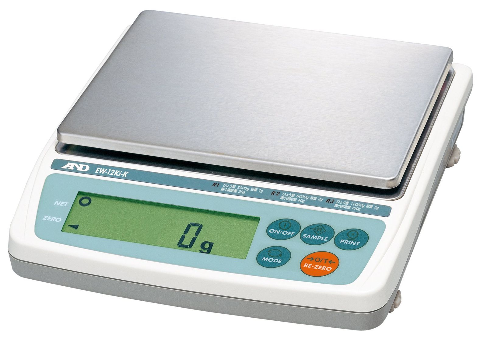 新品 A&D 検定付き トリプルレンジパーソナル天びん EW-12Ki-K ≪ひょう量:12000g 最小表示:1~5g(使用範囲:20~12000g) 皿寸法:170(W)*133(D)mm 検定付:3地域≫