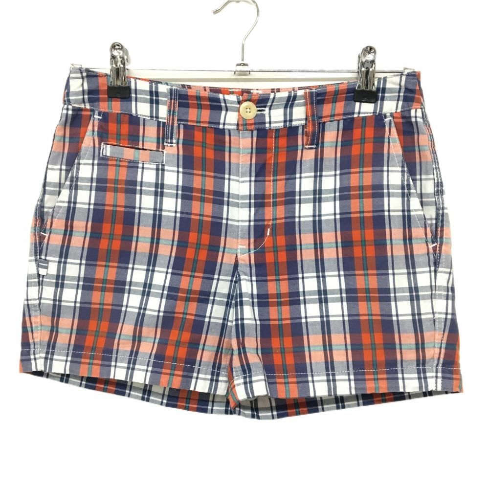 美品】ジャックバニー ショートパンツ 白×ネイビー×レッド チェック